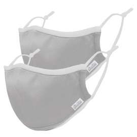DaLaCa Mask, Reusable, Washable, Mesh Fabric, 2-Way Mask for Outdoor Manufacturers, Easy Breathing, 8 Colors to Choose from. (Pack of 2, Light Gray)
