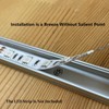 THMOOTHER LED Strip Pre-Drilled U Channel Diffuser 6-Pack 3.28FT,Surface Mounted