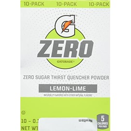 G Zero Lemon Lime Powder 10 Count (Pack of 1)