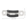 Operitacx 20 Pcs Stainless Steel Cable Strap Clamps with Rubber