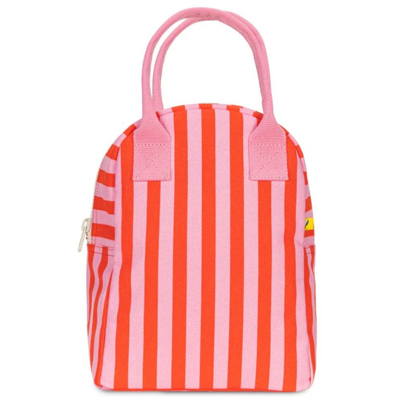 Fluf Zipper Lunch Bag, Have a Nice Day Green