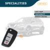 AKS KEYS Replacement for Nissan Key Fob 3 Buttons That