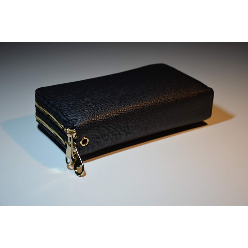 GRESEL Women's Wallet in Faux Leather, with Zipper and Coin