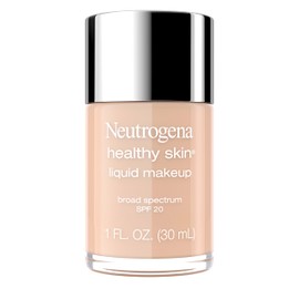Neutrogena Healthy Skin Liquid Foundation Makeup with Broad Spectrum SPF 20 Sunscreen, Lightweight, Medium Coverage Makeup with Sunscreen and Pro-Vitamin B5, Soft Beige 50, 1 fl. oz