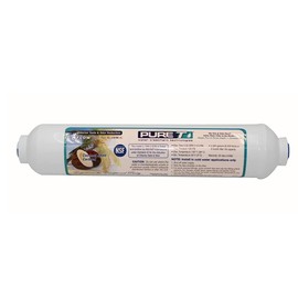 IPW Industries Inc - (IL-10W-C-14) - 10" x 2" Inline Post GAC Carbon Filter 1/4" NPT Female Threaded PureT