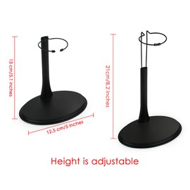 1/6 Scale Action Figure Display Stand 1 Set (U and C Clips) for 12 Inch Action Figure, Adjustable Height (5 to 8 Inches)