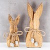 levandeo Rabbit Height 15 cm Mango Wood Metal Easter Bunny