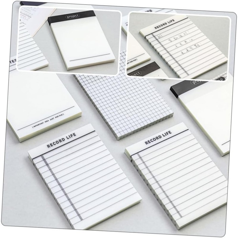TEHAUX Bloc De Notas Con Cuadrícula 400 Hojas/8 Libros Pegatinas