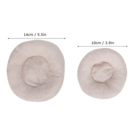 2Pcs Cream Round Shape Pillow for Photography Props, Wide and Narrow with Support, Suitable for 0 to 3