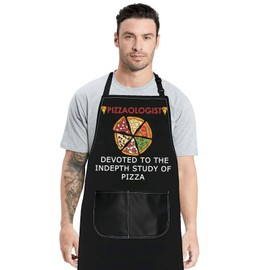 MYSOMY Pizza Chef Apron For Men Pizza Maker Apron Pizza Chef Gifts Pizzaologist Gifts Pizzeria Apron For Chef Men (Pizzaologist DEVOTED TO THE INDEPTH STUDY OF PIZZA)