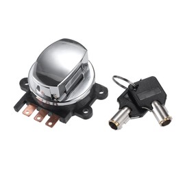 uxcell 1 Set Ignition Switch with Cover 2 Round Keys for Harley Softail Road King FLHR Motorcycle Ignition Switch Lock Key