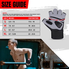 BORN TO WIN Gym Gloves Training Weight Lifting Gloves Men Women Wrist Supports Silicon Padded Breathable Extra Grip and Palm Protection Workout Gloves Cycling, Hanging, Pull Ups, Fitness (XL)