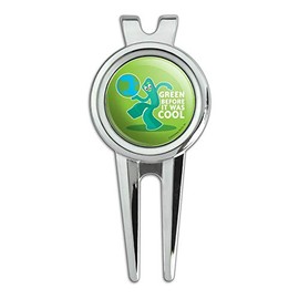 GRAPHICS & MORE Gumby Green Before It was Cool Earth Planet Golf Divot Repair Tool and Ball Marker