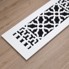 Reggio Register 6X12 Scroll Pattern Floor Register - White Aluminum