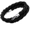 5 Feet (1.5 Meter) Black Queue Barrier Twist Rope, New