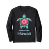 Hawaiianische bunte Meeresschildkröte Wailua Falls Hawaii Langarmshirt