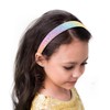 Aprince Glitter Headbands for Girls Rainbow1 Cute Sparkly Bling Wide