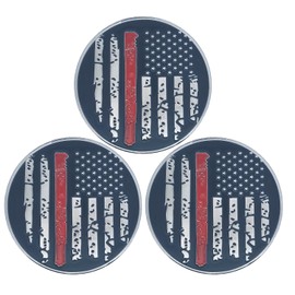 Thin Red Line American Flag Firefighter Challenge Coin Fireman Prayer Coin Collect (Pack of 3)