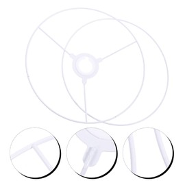 OSALADI Set of 2 Lampshade Ring Wire Ring Lampshade Holder Frame Round Metal Wire for Crafts Lampshades for Table Lamp Floor Lamp Holder Living Room Bedroom 25 cm