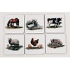 Macneil Farmyard Animals Coasters - Set of 6 (Melamine, Animal