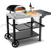 Outdoor Kitchen Island, Grill Cart with Drawer, Pizza Oven Stand,
