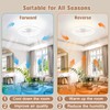 VOLISUN Fandelier Ceiling Fans with Lights and Remote, 15.7in Low