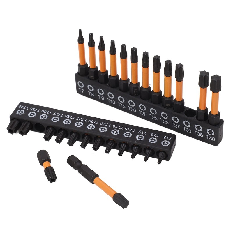26Pcs Screwdriver Bit Star S2 Alloy Steel 1/4in Hex Shank