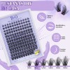Kit de Extensiones de Pestañas Negras Curvatura D para Aplicación