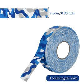 QINGZY 2PCS Eishockey Schläger Tape, Rutschfestes Hockey Schläger Band Rolle, 2.5cm*25m Selbstklebendes Sport Griffband, Hockey Schlägerband für Tennis Badmintongriff Golfschläger Tennisschläger (03)