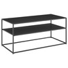 Crosley Furniture Braxton Metal Coffee Table, Matte Black