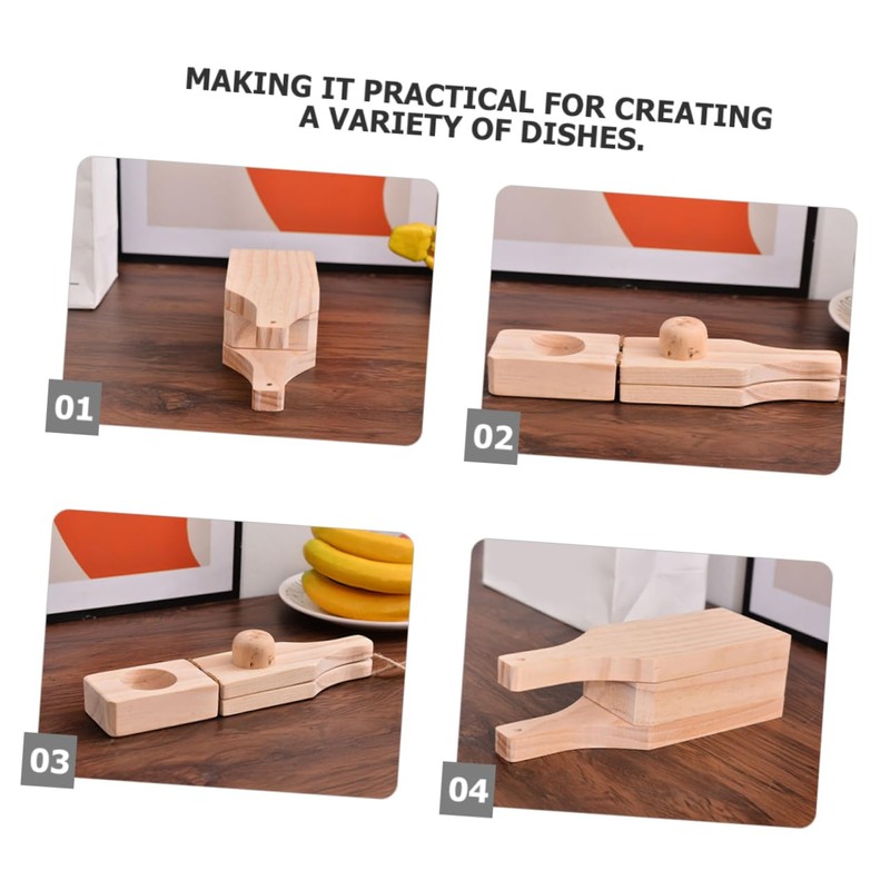 COLLBATH Traditional Caribbean Style Wooden Plantain Press Plantain Masher for