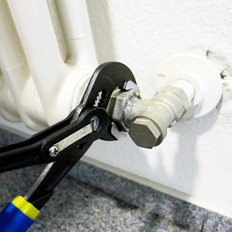 S&R Wasserpumpenzange mit Schnelleinstellung-Mechanismus 175 x 25 mm, CR-V, doppelt