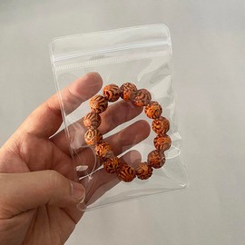 PVC Jewelry Bags, 50 Pieces, Jewelry Pouches, Transparent Packing Vinyl, Zippered, Seal, Antioxidant, Anti-Tarnish, Accessory Bags, Zip, Clear, Zippered Bags, Small Size (3.5 x 5.1 inches (9 x 13 cm)