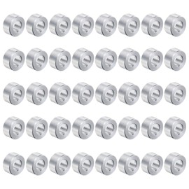 uxcell 40pcs Aluminum Spacer 5mm Bore x 10mm OD x 5mm Length Screw Standoff Bushing Plain Finish Round Metal Spacer for M5 Screws Bolts and Rods