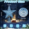 KEYIDO Blue Star Christmas Tree Topper Star for Christmas Tree