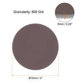 HARFINGTON 25pcs Sanding Sponge Hook and Loop Sanding Disc, 3-inch Sponge Sanding Pad 600 Grit Hook and Loop Sanding Disc Wet/Dry for Car Wood Drywall Metal Polishing & Grinding