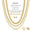 KENIY 3 Pcs Layered Gold Plated Necklaces Set Stack for
