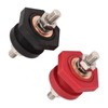 1Pair Thru Panel Battery Terminal Connectors 3/8 In Black Red