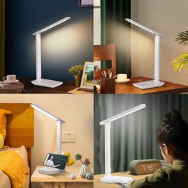 ANDYLV Desk Lamp LED Table Lamp Dimmable Table Lamp Touch Switch 3 Colours and 10 Brightness Levels Eye-Friendly Table Lamp Bedside Lamp for Office, Reading, Study [Energy Class A+++]