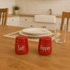 Red Ceramic Salt and Pepper Shaker Set, 2 Ounce Capacity