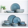 AmorArc Ceramic Dinnerware Sets for 4,Round Reactive Glaze Stoneware Plates