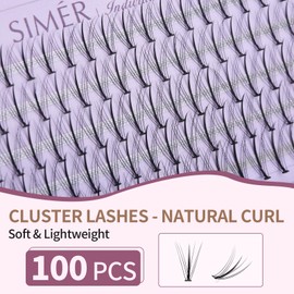 Individual Lashes 100 Clusters Eyelashes Extensions C Curl Natural Fairy Manga Lashes 10-12mm Mixed Lashes Clusters DIY at Home