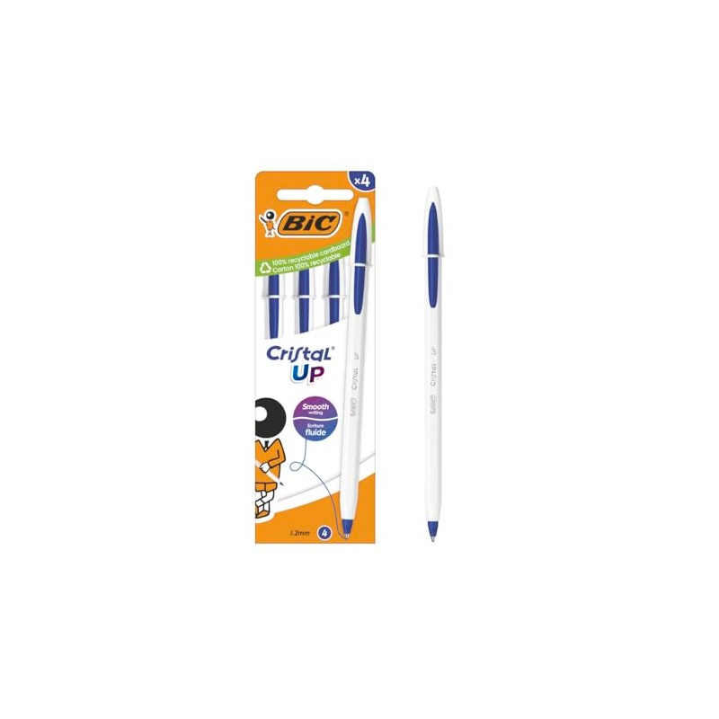 BIC Cristal Up 1.2mm Wide Tip Ballpoint Pen with Two