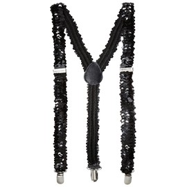 Braces - Black Sequin Accessory for Fancy Dress