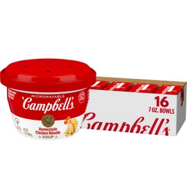 Campbell’s Homestyle Chicken Noodle Soup, 7 oz Bowl (16 Pack)