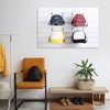 Yaocom 6Pcs Metal Hat Rack Display, Black, Wall Mounted, Multifunctional