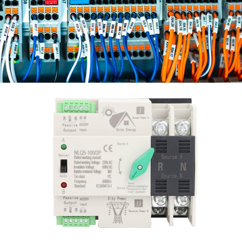 Dual Power Automatic Transfer Switch 2P PV to Utility Mini