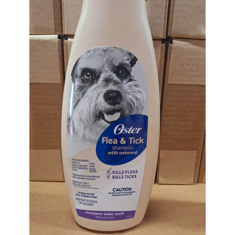 Oster Oatmeal Flea & Tick Shampoo 18 fl.oz X 8