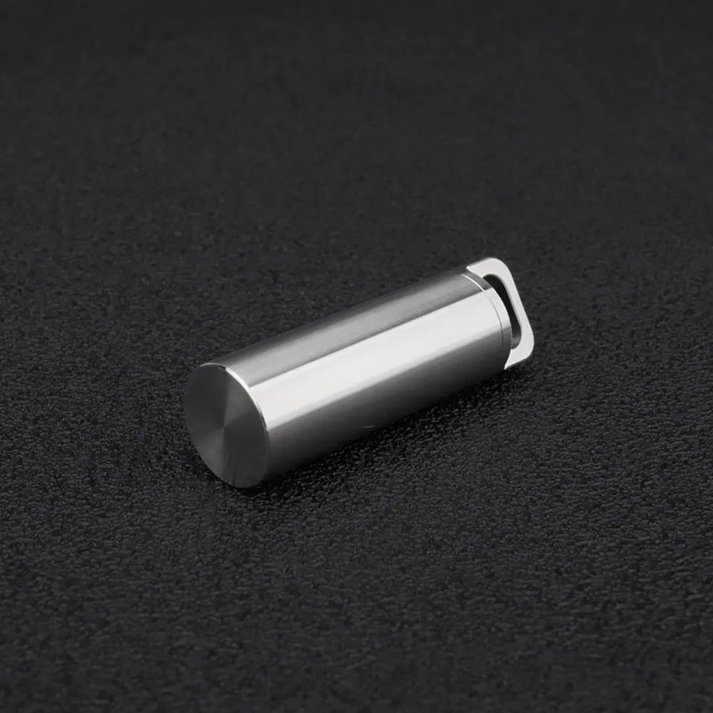 TONYFY Titanium Pill Container Keychain, Waterproof EDC Pill Holder (M)