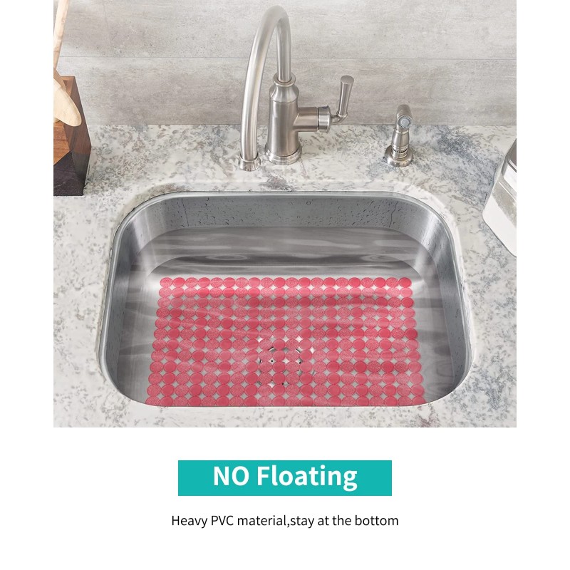 Bligli 2-Pack Kitchen Sink Mat: PVC Eco-Friendly Adjustable Sink Protector